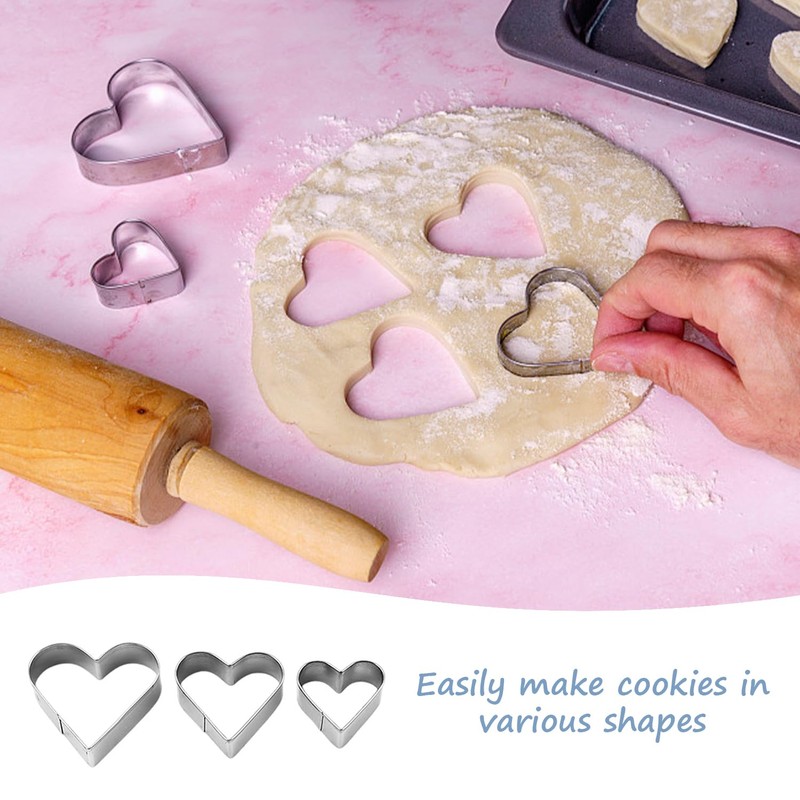 10 Piece Baking Tools, Cookie Cutters, Heart Shaped Cookie Cutters,
