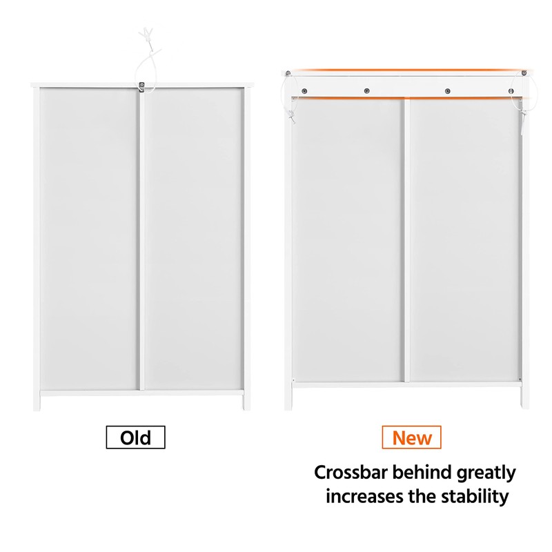 Topeakmart Bathroom Storage Cabinet Freestanding Floor Cabinet with 4 Drawers