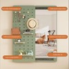 WOHNZA Hanging Full Length Mirror, Push-Pull Rectangle Mirror Concealed Design