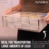 Nadex Clear Acrylic Cash Box with Slipping Cover - 5mm