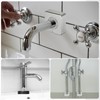 HARFINGTON 2pcs Wall Split Flange 0.79" (20mm) Plastic Square Adjustable