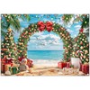 YCUCUEI 7x5ft Fabric Christmas Beach Summer Hawaiian Photography Backdrop