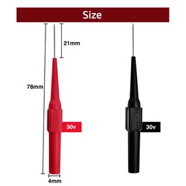 Extra-Thin Multimeter Test Leads, 0.7mm Multimeter Probes, Multimeter Back Probe Kit, Circuit Tester Probe Pins, Multimeter Probes for Banana Socket Plug,Non-Destructive Insulation Wire Piercing Lead