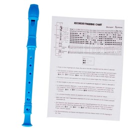 Levemolo Boys and Girls Abs Recorder Flute Blue Beginner Music Instrument Wood Recorder Toy for Boys and Girls