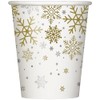 Unique Party 77126 - 9oz Silver and Gold Snowflakes Christmas