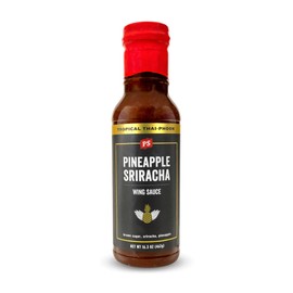 PS Seasoning Pineapple Sriracha Wing Sauce - Hot Wing Sauce with Sriracha, Pineapple, Brown Sugar - All Purpose Chicken Wing Sauce for Chicken, Seafood, Pork and more