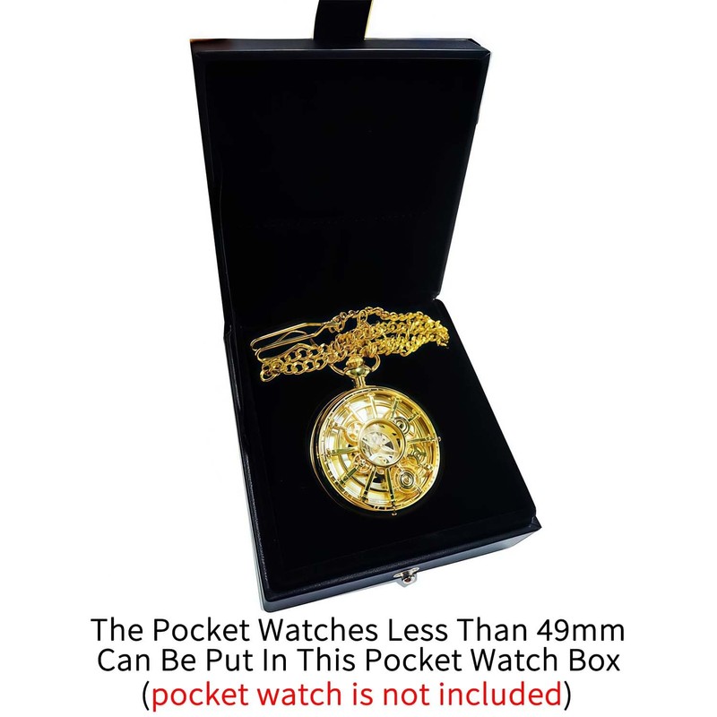 DerMacht Leather Pocket Watch Box Portable Single PU Pocket Watches