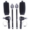 Front Inner and Outer Tie Rod Ends with Boots for