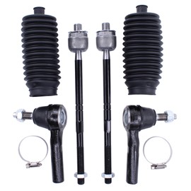 Front Inner and Outer Tie Rod Ends with Boots for Ford Explorer and Sport Trac Mercury Mountaineer 2006-2010