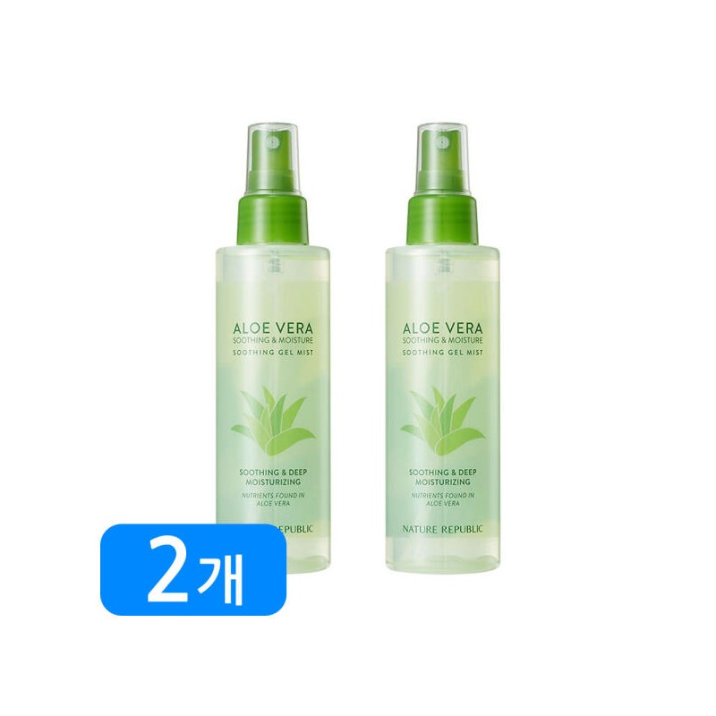 Nature Republic 네이처리퍼블릭 알로에베라 수딩젤 미스트 155ml 2개 Nature Republic