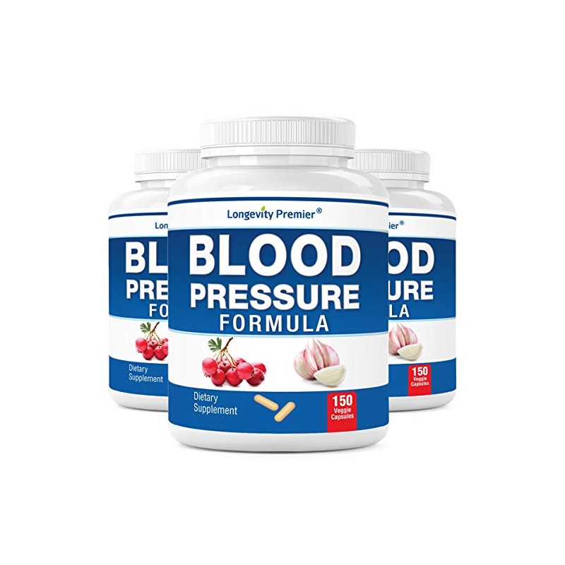 [3-Bottle X 150 Caps] Longevity Blood Pressure Formula -Scientifically formulated