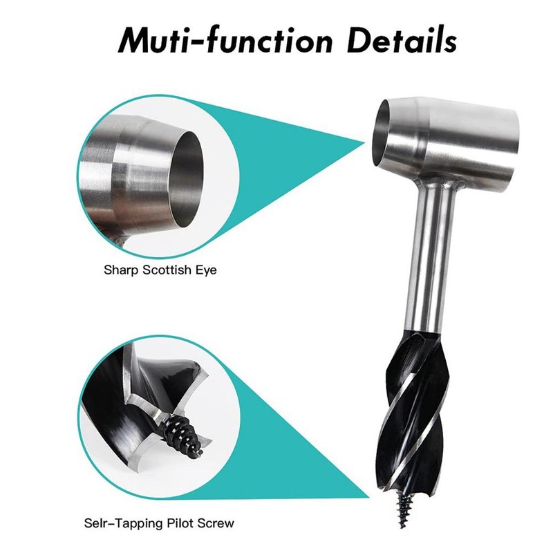 Hand Auger Drill Bit Carbon Steel Survival Settlers Tools Manual