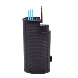 Shinny Triple Jet Torch Lighter Adjustable Windproof Butane Refillable Puncher K