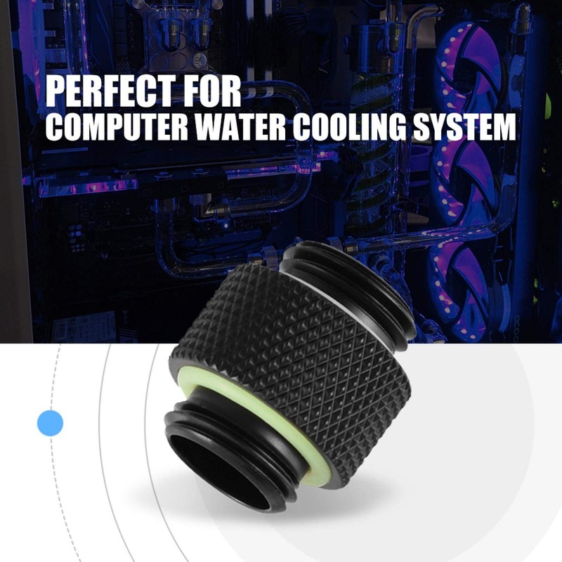 G1/4 Thread Fitting Adapter, Tonysa 2 Pieces Computer Water Cooling