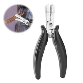 GOEDCH Professional Hair Extension Pliers: Bonding Pliers with Rubber Grip and Serrated Tip, Hair Extension Pliers Bonding Extensions Real Hair for Removing Keratin Hair Extensions