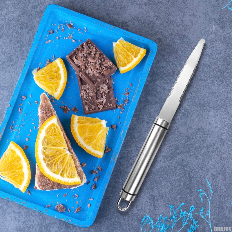 BURIUS Grapefruit Knife Curved Serrated Blade – Stainless Steel Fruit