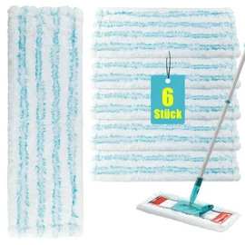 Pack of 6 Thick Mop Cover Replacement Parts for Leifheit Profi XL Micro Duo, Professional XL Cotton Plus All Handles, Floor Mop, Microfibre Replacement Cover for All Floors (Leifheit Profi XL Micro