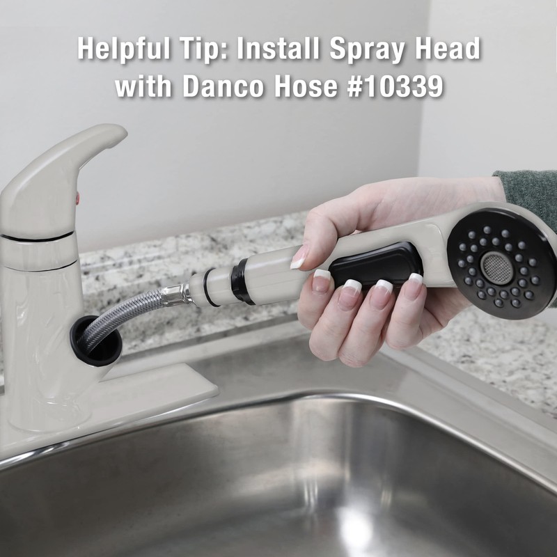 Danco 10415 Pullout Kitchen Spray Head, White