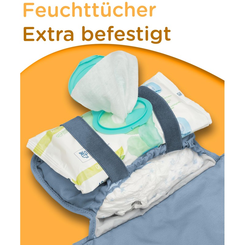 Jubi® Changing Mat Blue Made of Organic Cotton and ÖkoTex