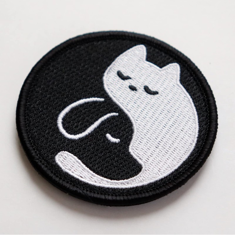 Patch Dog and Cat Tai Chi Figure, Velcro (Velcro/Velcro) Removable,