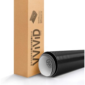 VViViD XPO Black Carbon Fiber 5ft x 1ft 8yr Car Wrap Vinyl Roll with Air Release