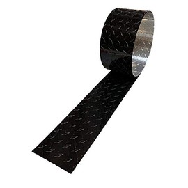 EAGLE 1: 26 Gauge General Use or Roofing Flashing Rolls - DIY or Contractors (Aluminum Diamond Plate-Black, 2 in x 10 FT)