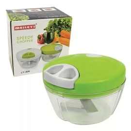 Kitchen Essential Chopper, Pull String Portable Vegetable and Fruit Cutter