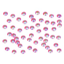 2880PCS Art Nail Rhinestones non Hotfix Glue Fix Round Crystals Glass Flatback for DIY Jewelry Making with one Picking Pen (ss8 2880pcs, Siam AB)