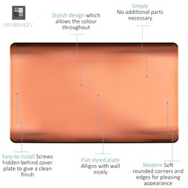 Trendi Copper Range of Switches & Sockets (Double Blanking Plate)