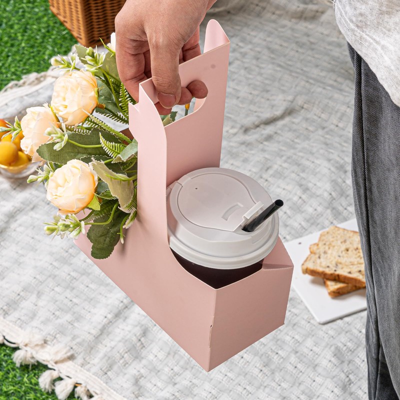 15 Pack 2/4 Cup Drink Carrier with Handle - Sturdy