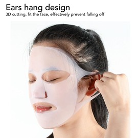 Mascarilla Facial de Silicona, 4 Piezas Envolturas Faciales de Silicona Mascarillas Faciales Hidratantes Cubrir el Cuidado de la Piel de la Cara para Tratamientos Faciales Sostener Mascarilla Hidratan