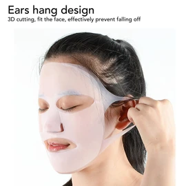 Mascarilla Facial de Silicona, 4 Piezas Envolturas Faciales de Silicona Mascarillas Faciales Hidratantes Cubrir el Cuidado de la Piel de la Cara para Tratamientos Faciales Sostener Mascarilla Hidratan