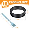 Yubng Crumpet Rings 3.94’’- Set of 10 Baking Rings- Stainless