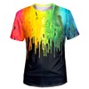 Asylvain Unisex Paint Splatter Shirt 3D Print Colorful Graphic Cool
