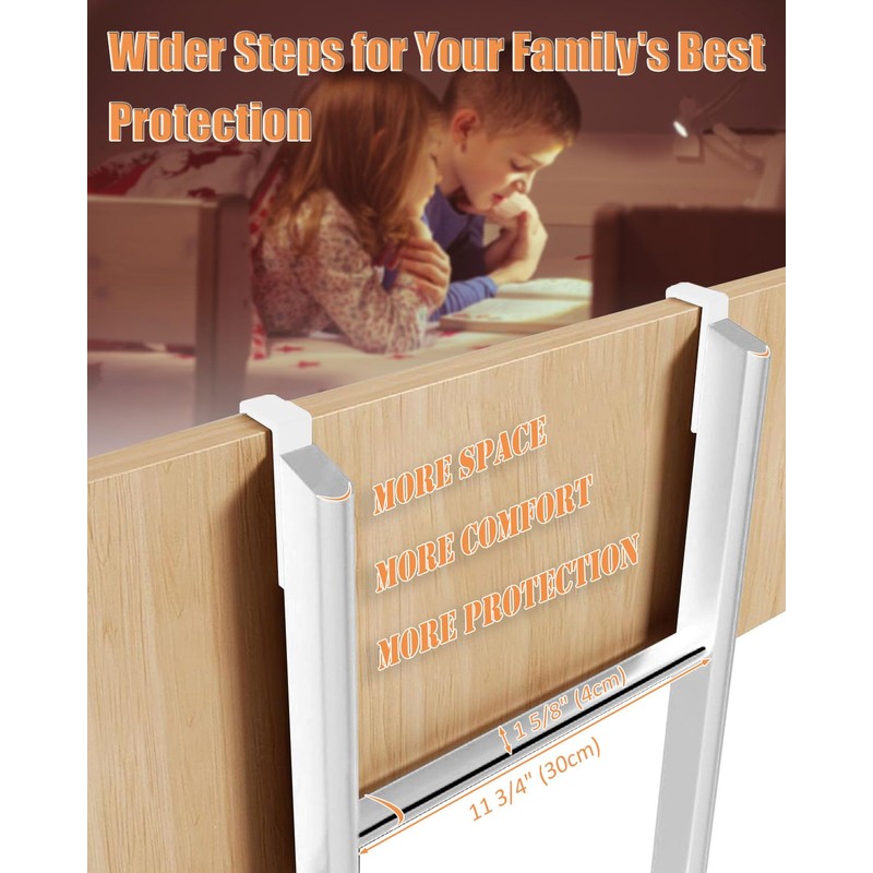 RV Bunk Bed Ladder One-Piece Steel, 50"/55"/60"/66"/72'' Bunk Bed Ladder