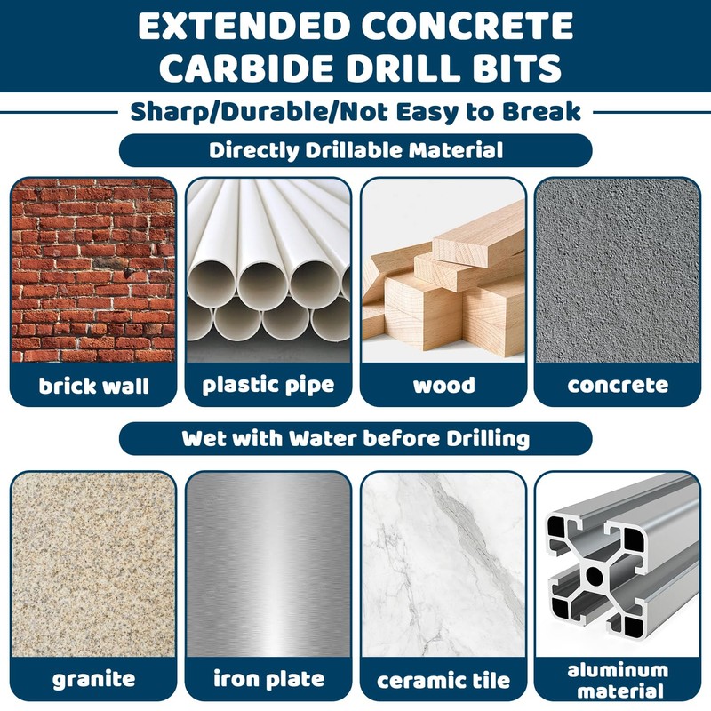 Concrete Carbide Drill Bits, Professional Hex Shank Masonry Drill Bit