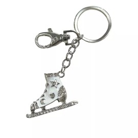 Kami So Crystal Skate Key Chain (White)