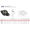 PTI Flange Bearing Shaft Diameter 12 mm Type UCFL 201