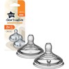 Tommee Tippee Closer to Nature Baby Bottle Teats, Breast-Like, Anti-Colic Valve, Soft Silicone, Fast Flow, 6 m+, Pack of 2