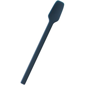 Carrotez Small Silicone Spoon, Mini Spatula, Small Spatulas for Kitchen Use, Spoonula, Perfect for Eating, Stirring, Spreading, 7.3", 1 pc - Navy