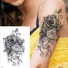 EROSPA® Temporary Tattoo Sheet / Sticker - Rose Compass Anchor