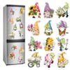Whaline 12Pcs Spring Gnome Refrigerator Magnets Assorted Floral Gnome Fridge