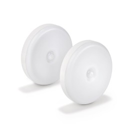 EGLO LED Nachtlicht Cascia 2er-Set mit Bewegungsmelder und Dämmerungssensor, Akku Nachtlampen aus Kunststoff in Weiß, LED Nacht Licht warmweiß für Flur, Schlafzimmer, Kinderzimmer, IP40