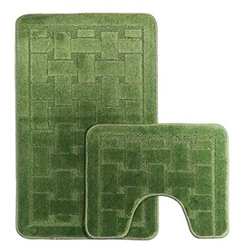 Emma Barclay Orkney Bath Mat & Pedestal Mat Set, Sage Green