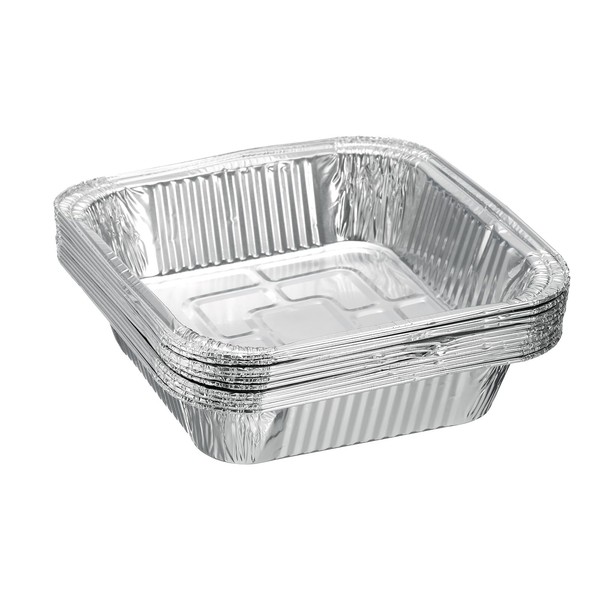 sourcing map 10pcs Aluminum Foil Pie Pan 6.3" Square Disposable