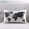 Modern Homes Black and White Throw Pillow Covers 16x16 inches;