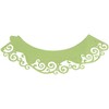 PME CW924 Light Green Swirls Cupcake Wrappers, Pack of 12,