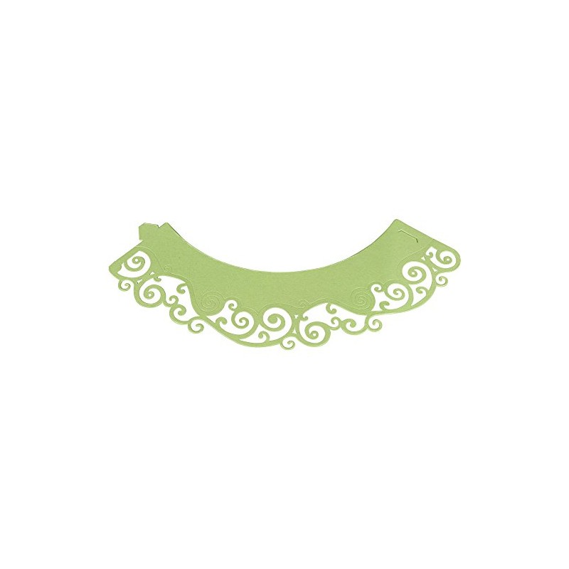 PME CW924 Light Green Swirls Cupcake Wrappers, Pack of 12,