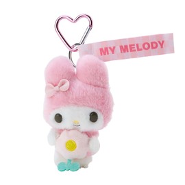 Sanrio My Melody Mascot Holder Pastel Checker, My Melody, 4.3 x 2.6 x 1.6 inches (11 x 6.7 x 4 cm), Character SANRIO 846317