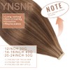 Tape in Hair Extensions Human Hair Brownish Brown to Brownish